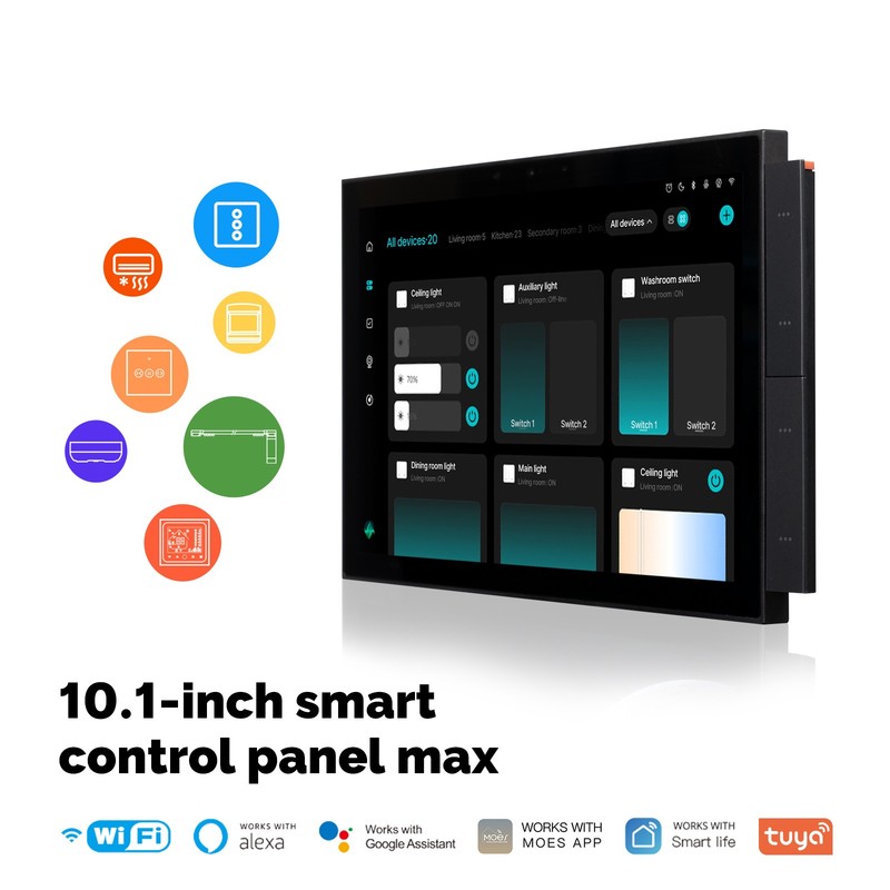 10.1" Tuya Smart Home Control Panel Touch Screen w/Bluetooth  ZigBee Gateway Hub