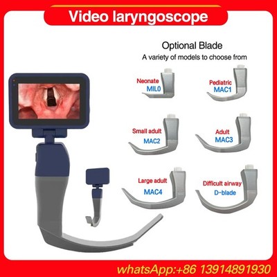 Digital Video Laryngoscope 6kinds Stainless Steel Blades is optional