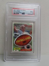 1981 Topps NFL Football Sealed Cello Pack Joe Montana RC #216 Top PSA 9 MINT