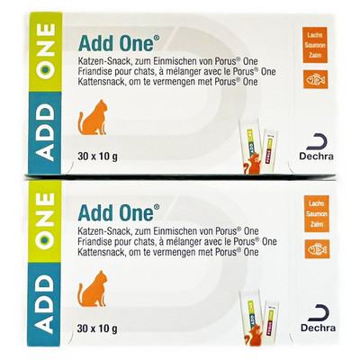 2  x Add One  - Lachs - 30 Stickpacks à 10 g für Ihre Katze