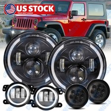 For Jeep Wrangler Jk 2007-2018 Combo Dot 7 Led Headlights Turn Fog Lights Kits For Jeep Wrangler Jk 2007-2018 Combo Dot 7 Led Headlights Turn Fog Lights Kits