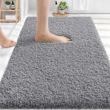 OLANLY Microfiber Bathroom Rugs 30x20, Soft Highly Absorbent 30" X 20", Grey