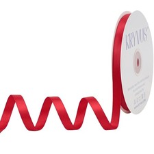 1.5 Inch x 25 Yards Red Satin Ribbon, Double Faced, Gift Wrapping, Crafts