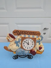 Vintage Burwood Products HOMCO Country Goose Quartz Movement Wall Clock