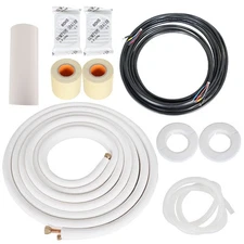 1/4"-1/2" Dia. 25FT Connection Pipe Install Kit For Mini Split Heat Pump Systems