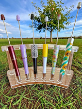 DIY Beadable Pens, Plastic Pens, For Chunky Bubblegum Bead-6 Pens