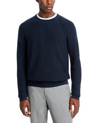 Michael Kors Mouline Sweater Midnight Blue Size 2XL Men's Modern-Fit Textured