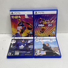 NBA 2K24 Madden 23 4 PlayStation 5 PS5 Sports Game Lot Bundle