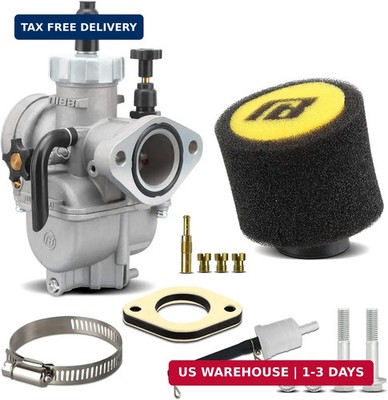 NIBBI Motorcycle Carburetor, PE19mm Flange Carb for 100cc-125cc with Carb Jets,
