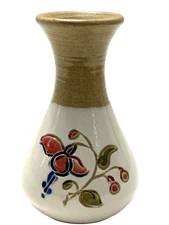 O'Neill Waterford Ireland Signed Bud Vase Incised Floral Art Pottery Handmade 4"