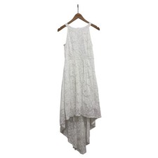 Anette White Floral Lace High Low Halter Dress Sleeveless New With Tags Size S