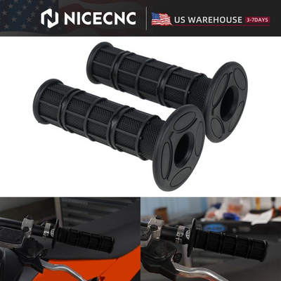 #ad Motorcycle 7 8quot; amp; 1quot; Rubber Hand Grips Throttle Handle Bar For MX Pit Dirt Bikes $4.99