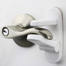 Child Safety Door Lever Lock Set with One-Hand Operation