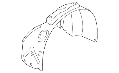 Genuine Audi Fender Splash Shield 4F0-821-134-T