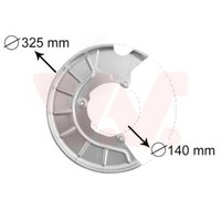 VAN Wezel Spritzblech Bremsscheibe Vorne Rechts Passend FüR VW Golf V 1K1