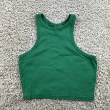 Divided By H&M Crop Top Tank Top Green Womens Size Medium