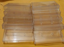 Lot of 10 Used Music Cassette Tape Jewel Cases, Replacement Clear for Storage