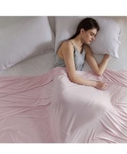 Bedsure Pink Cooling Blanket Queen 90x90 Ice Cool Lightweight Summer