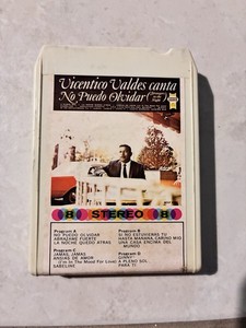 Vicentico Valdes Canta No Puedo Olvidar - Seeco Records 8 Track Cartridge Tape 