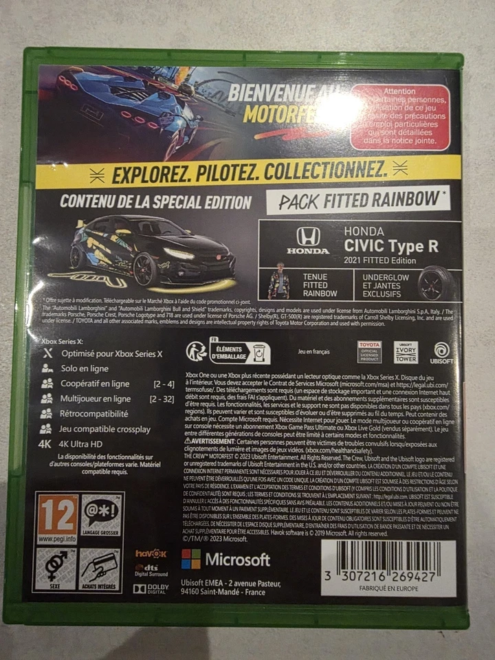 Jeu XBOX THE CREW MOTORFEST - Ubisoft - Parfait Etat - FR - Photo 2/2