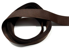 5 yards 7/8" Solid Brown Grosgrain Ribbon w Distinct Ribbed Texture - 100 poly