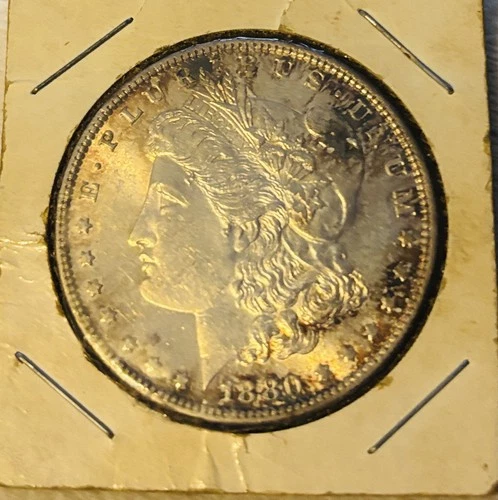 1880 Morgan Silver Dollar $1 Coin 0.9 Fineness Silver Uncertified Collectible