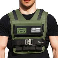 Adjustable Weighted Vest for Men and Women - Weight with 25 LB, GREEN
