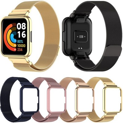 Für Redmi Watch 2 Lite Magnetische Edelstahl Uhrenarmband Metall Mesh-Armband