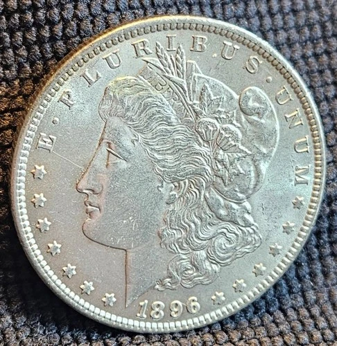 1896  Morgan Silver Dollar- Fineness .90- AU+++ Condition