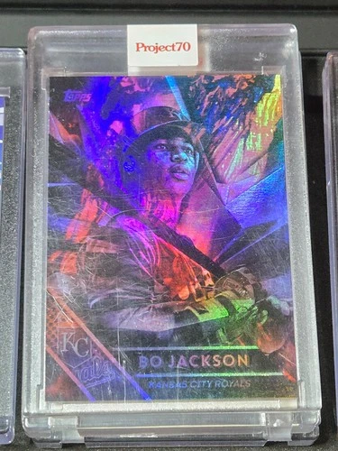 2021 Topps PROJECT70 674 Bo Jackson by Mikael B. Rainbow Foil /70 KC Royals