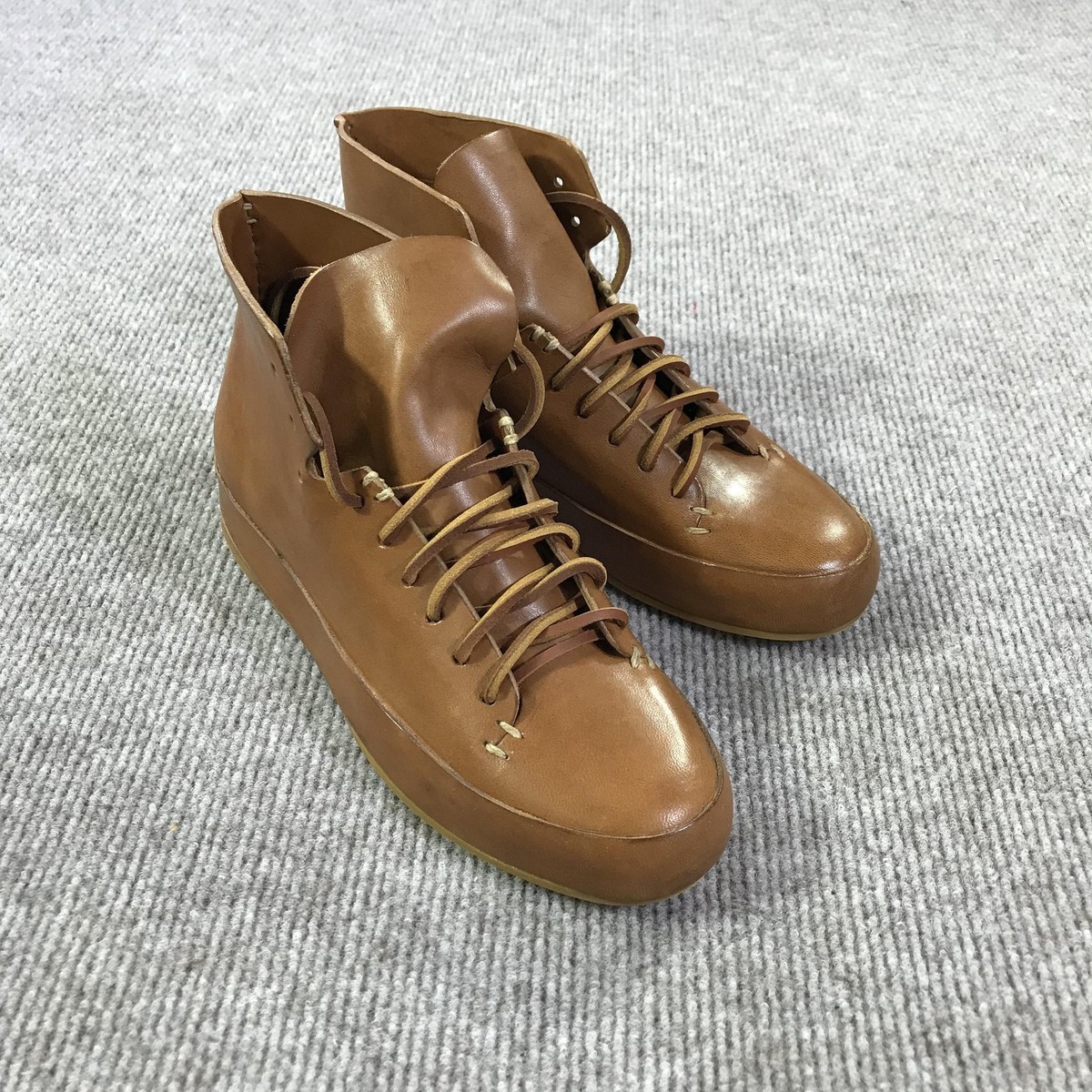 FEIT Hand Sewn High Rubber Shoes Size 38 Semi-Cordovan Leather