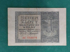 Poland 1 Zloty 1941 Pick 99 Fine