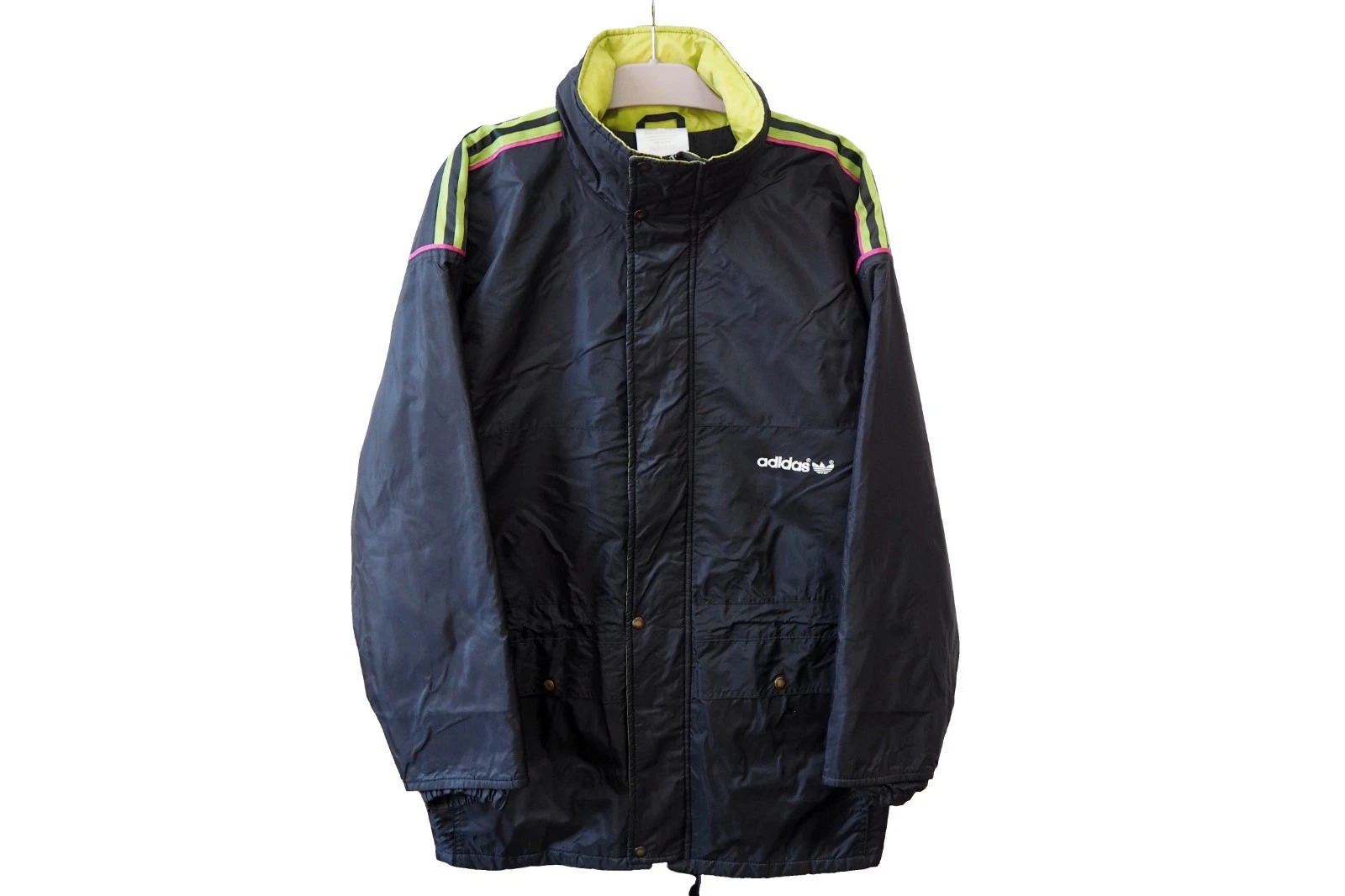 Vintage ADIDAS Jacket Full Zip Size S black sport retro style 90s