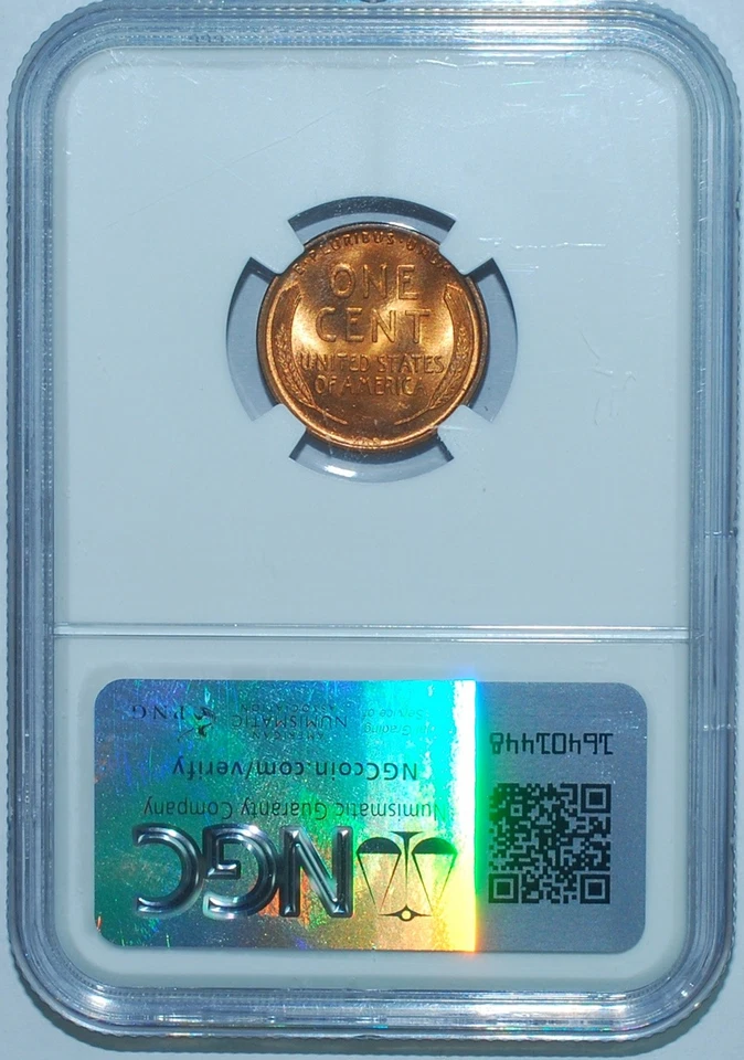 1909 VDB NGC MS66RD Red  Lincoln Wheat Cent - Image 2 of 2