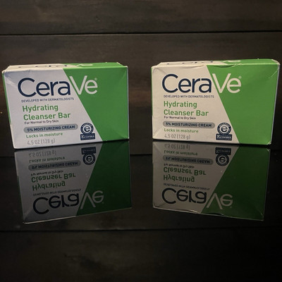 CeraVe Hydrating Cleanser Bar Soap 4.5 oz (2 Pack) Fragrance Free