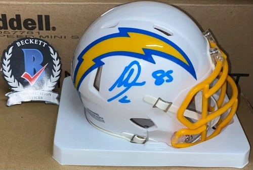 Antonio Gates Signed Auto Speed Mini Helmet Los Angeles Chargers Beckett