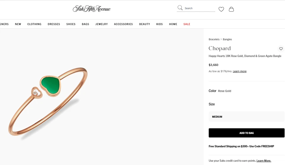 Brazalete Brazalete Chopard Oro Rosa 18k Corazones Felices Ágata Verde Diamante Flotante Foto 2 de 4