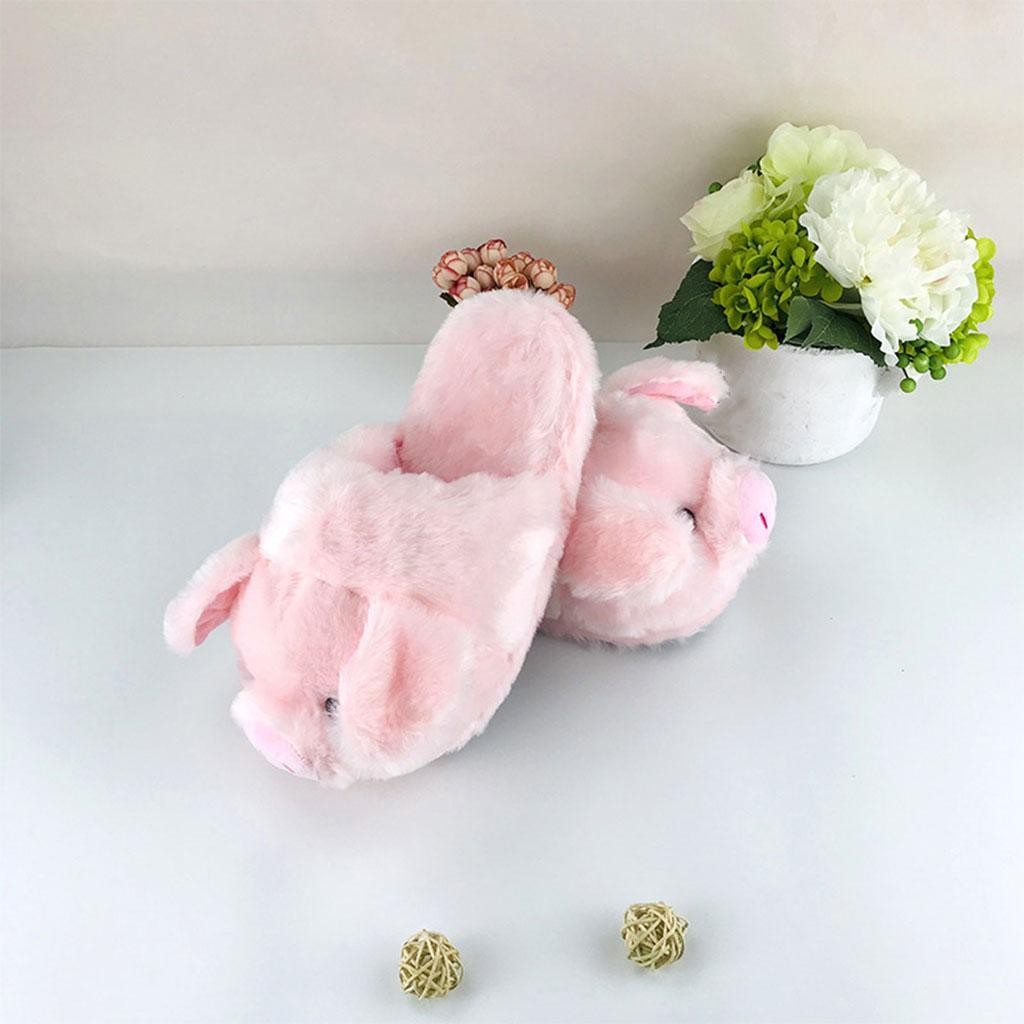 Warm Slippers Pink Shape Animal Shoes for Outdoor Adults 35-43