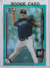 2015 Bowman Chrome Cody Ponce Sky Blue Refractor Rookie Card RC #47 (Blue Jays). rookie card picture