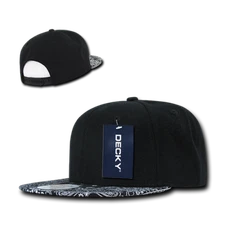 Decky 6 Panel High Profile Structured Bandanna Bill Snapback - 1093