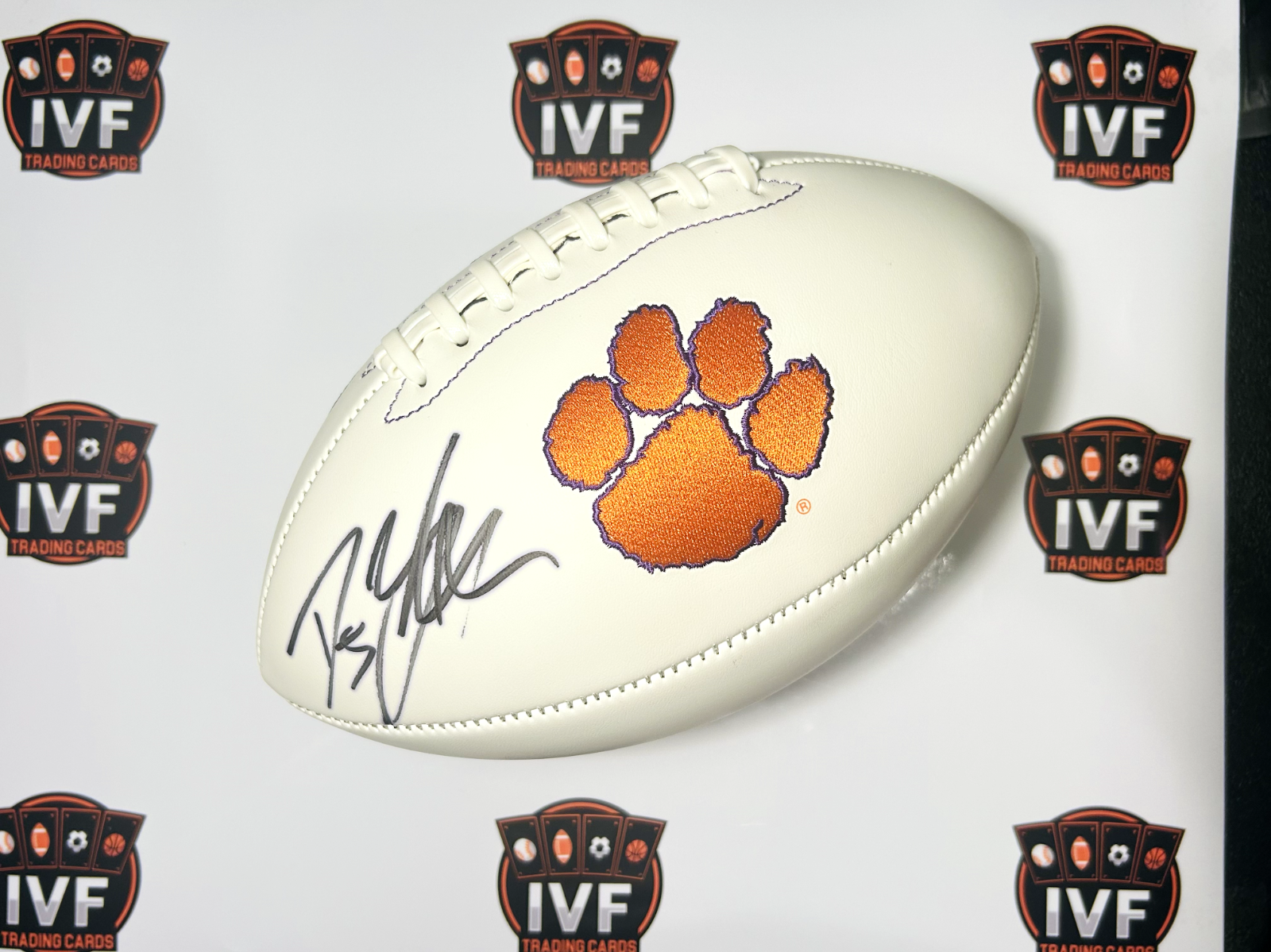 DJ Uiagalelei Signed Clemson Tigers Football Logo NCAA with Fanatics COA 