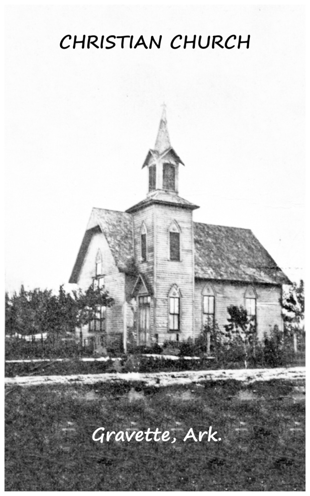 Gravette, Arkansas Christian Church Building Reprint Postcard 77569 eBay