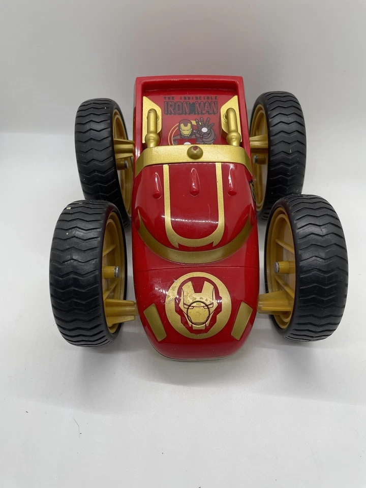 Iron Man Coche Móvil Retro Marvel Playmakers Danli Transforma 6.50" Largo Rojo Foto 4 de 4