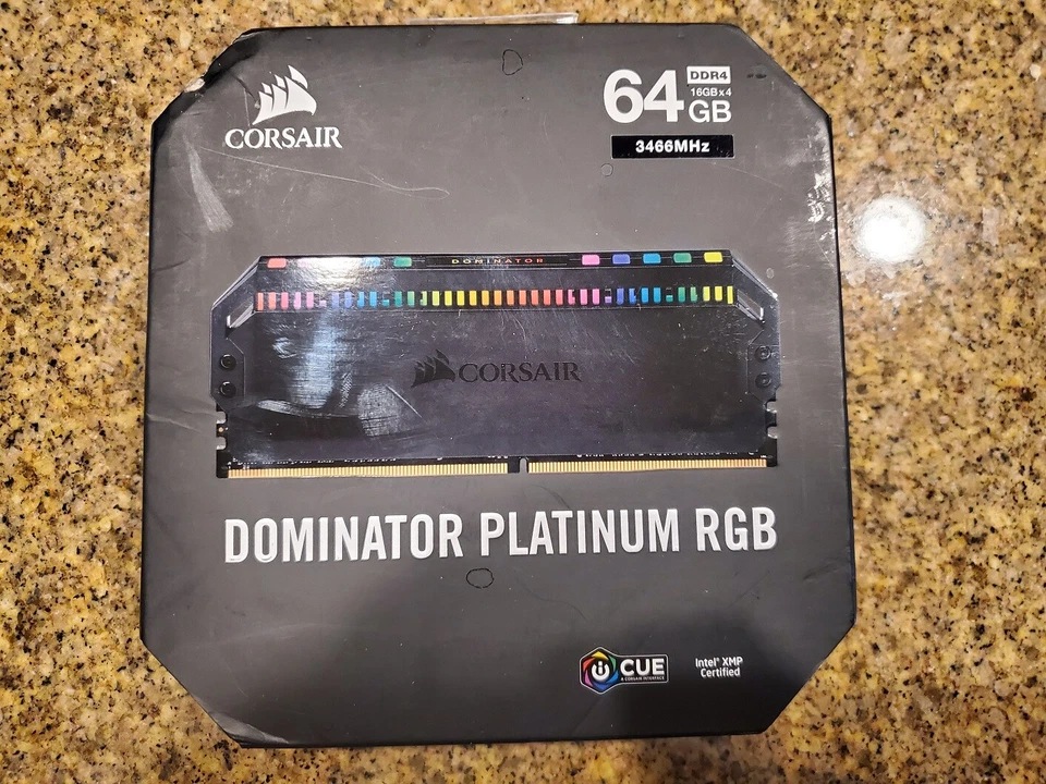 ✔NEW✔ CORSAIR Dominator PLATINUM RGB 64GB (4x16GB) 3466 MHz DDR4 *CL16* - Image 2 of 4