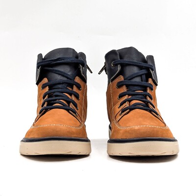 Geox Men Riddock Waterproof Brown Lace-up Zip Ankle Boots  display picture 2
