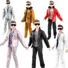 Fashion 1/6 Boy Doll Clothes For 12" Doll Outfits Leather Coat Pants Shoes Toys