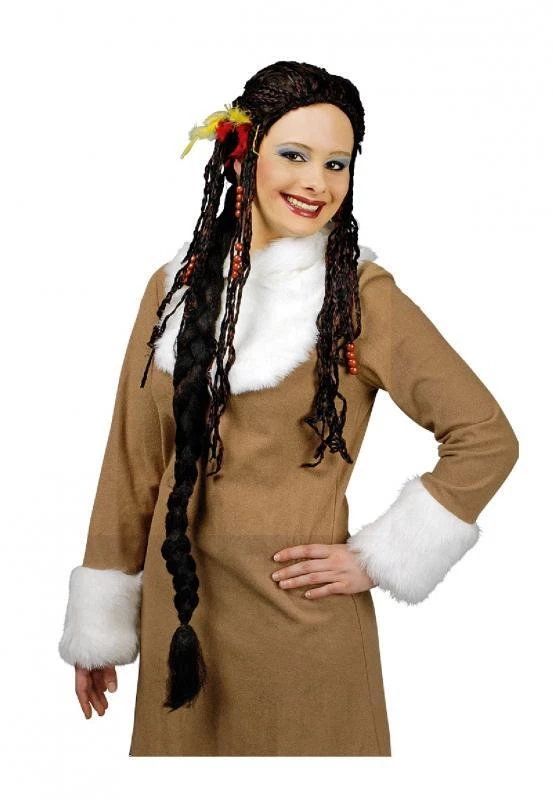 Perücke Urwald-Indianer blaue Wesen Waldwesen Krieger Kriegerin Kostüm Kleid - Bild 1 von 1