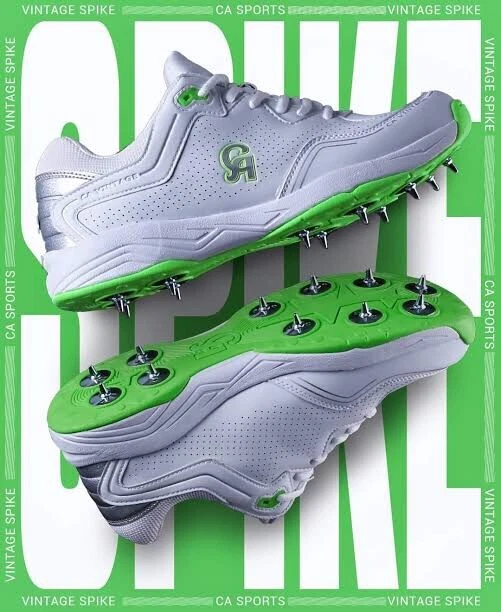 CA Vintage Rubber Grippers Cricket Shoes Lime White