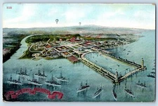 New Haven Connecticut CT Postcard Jamestown Exposition Quack Medicine c1910's