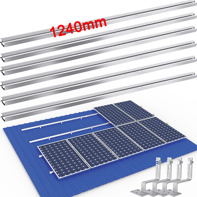 Solarpanel Halterung Photovoltaik Ziegeldach Montage Set Befestigung Schiene DE